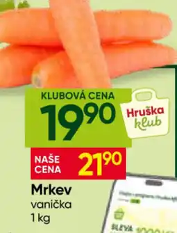 Hruška Mrkev vanička nabídka