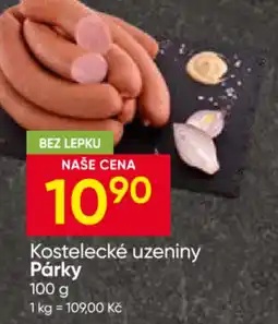 Hruška Kostelecké uzeniny Párky nabídka
