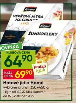 Hruška Hotové jídlo Hamé nabídka