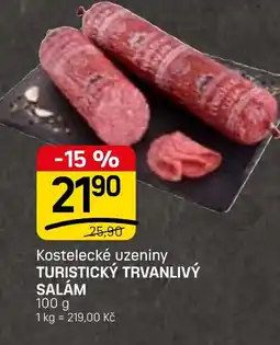 Flop Kostelecké uzeniny turistický trvanlivý salám nabídka