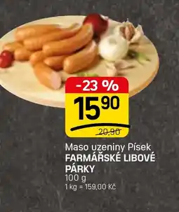 Flop Maso uzeniny písek farmářské libové párky nabídka