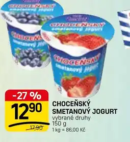 Flop Choceňský smetanový jogurt nabídka