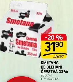 Flop Smetana ke šlehání čerstvá 33% nabídka