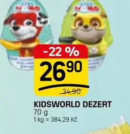 Flop Kidsworld dezert nabídka