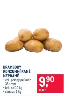 Makro Brambory konzumní rané neprané nabídka