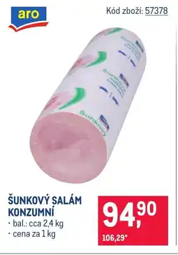 Makro Šunkový salám konzumní nabídka