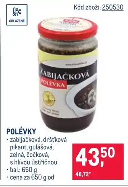 Makro Polévky nabídka