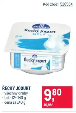Makro Řecký jogurt nabídka