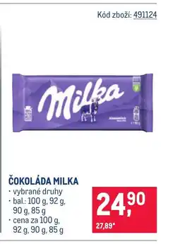 Makro Čokoláda Milka nabídka