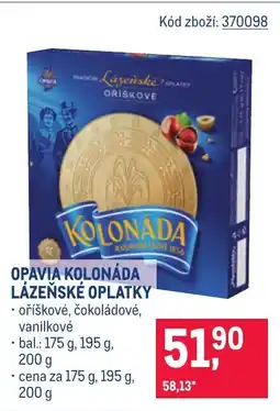 Makro Opavia Kolonáda lázeňské oplatky nabídka