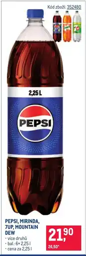 Makro Pepsi, Mirinda, 7Up, Mountain Dew nabídka