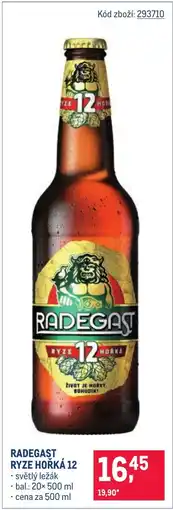 Makro Radegast Ryze hořká 12 nabídka
