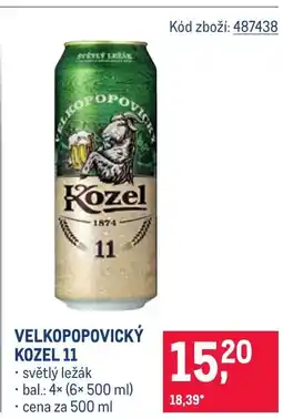 Makro Velkopopovický Kozel 11 nabídka