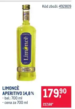 Makro Limoncè aperitivo 14,8% nabídka
