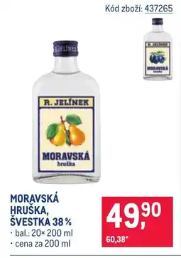 Makro Moravská hruška, švestka 38% nabídka