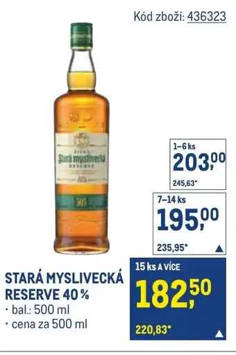 Stará myslivecká reserve 40%
