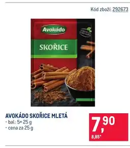 Makro Avokádo skořice mletá nabídka