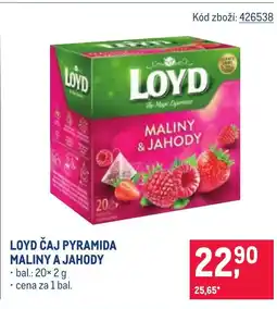 Makro Loyd čaj pyramida maliny a jahody nabídka