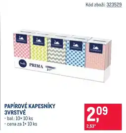 Makro Papírové kapesníky 3vrstvé nabídka