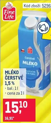 Makro Mléko čerstvé 1,5% nabídka