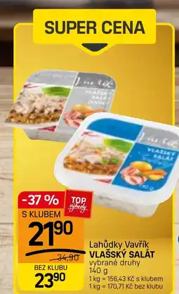 Flop Lahůdky vavřík Vlašský salát nabídka