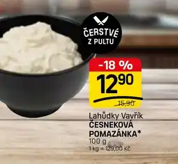 Flop Lahůdky vavřík česneková pomazánka nabídka