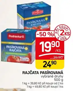 Flop Rajčata pasírovaná nabídka