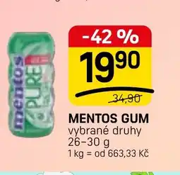 Flop Mentos gum nabídka
