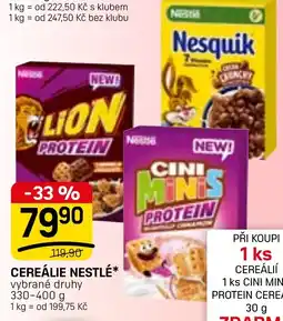 Flop Cereálie nestlé nabídka