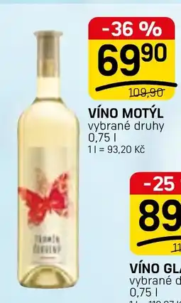 Flop Víno motýl nabídka