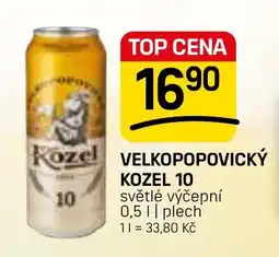 Flop Velkopopovický kozel 10 světlé výčepní nabídka