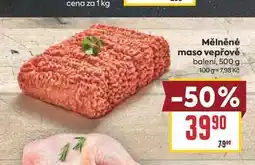 Billa Mělněné maso vepřové balení nabídka