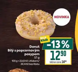 Billa Donut Bílý s popcornovým posypem nabídka