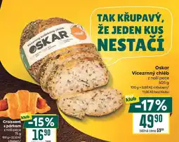 Billa Oskar Vícezrnný chléb z naší pece nabídka