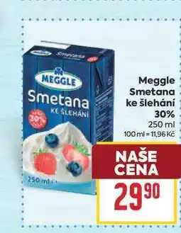 Billa Meggle Smetana ke šlehání 30% nabídka