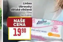 Billa Linteo Ubrousky dětské vlhčené 72 ks nabídka