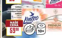 Billa Linteo Toaletni papir premium fresh cotton 150 m nabídka