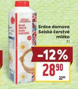 Billa Srdce domova Selské čerstvé mléko nabídka