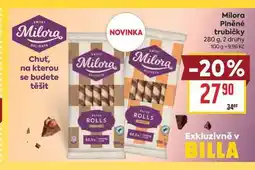 Billa Milora Plněné trubičky nabídka