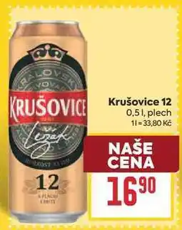 Billa Krušovice 12 0,51, plech nabídka
