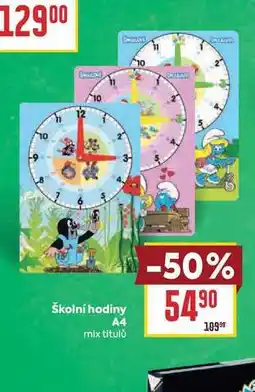 Billa Školní hodiny A4 mix titulů nabídka