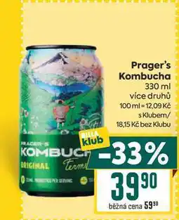 Billa Prager's Kombucha nabídka