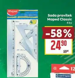 Billa Sada pravítek Maped Classic 4 ks nabídka