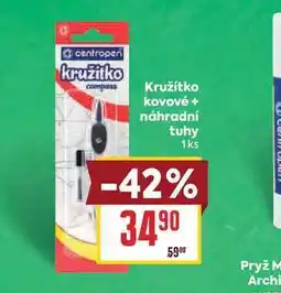 Billa Kružítko kovové + náhradní tuhy 1ks nabídka
