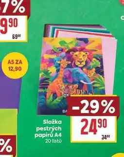 Billa Složka pestrých papírů A4 20 listů nabídka