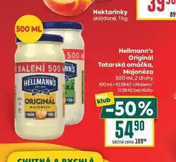 Billa Hellmann's Originál Tatarská omáčka, Majonéza nabídka