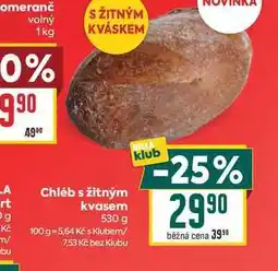 Billa Chléb s žitným kvasem nabídka