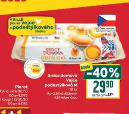 Billa Srdce domova Vejce podestýlková M 10 ks nabídka