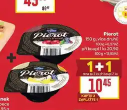 Billa Olma Jogurt Pierot, vybrané druhy nabídka