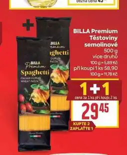 Billa BILLA Premium Těstoviny semolinové nabídka